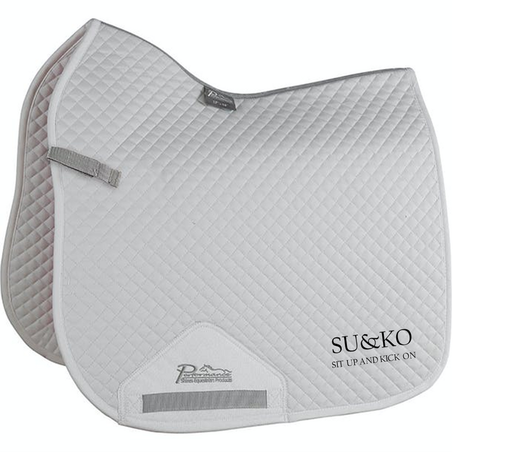 SU&KO Dressage saddle Pad White