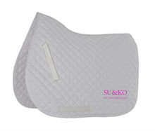 Load image into Gallery viewer, SU&amp;KO Performance saddle Pad White
