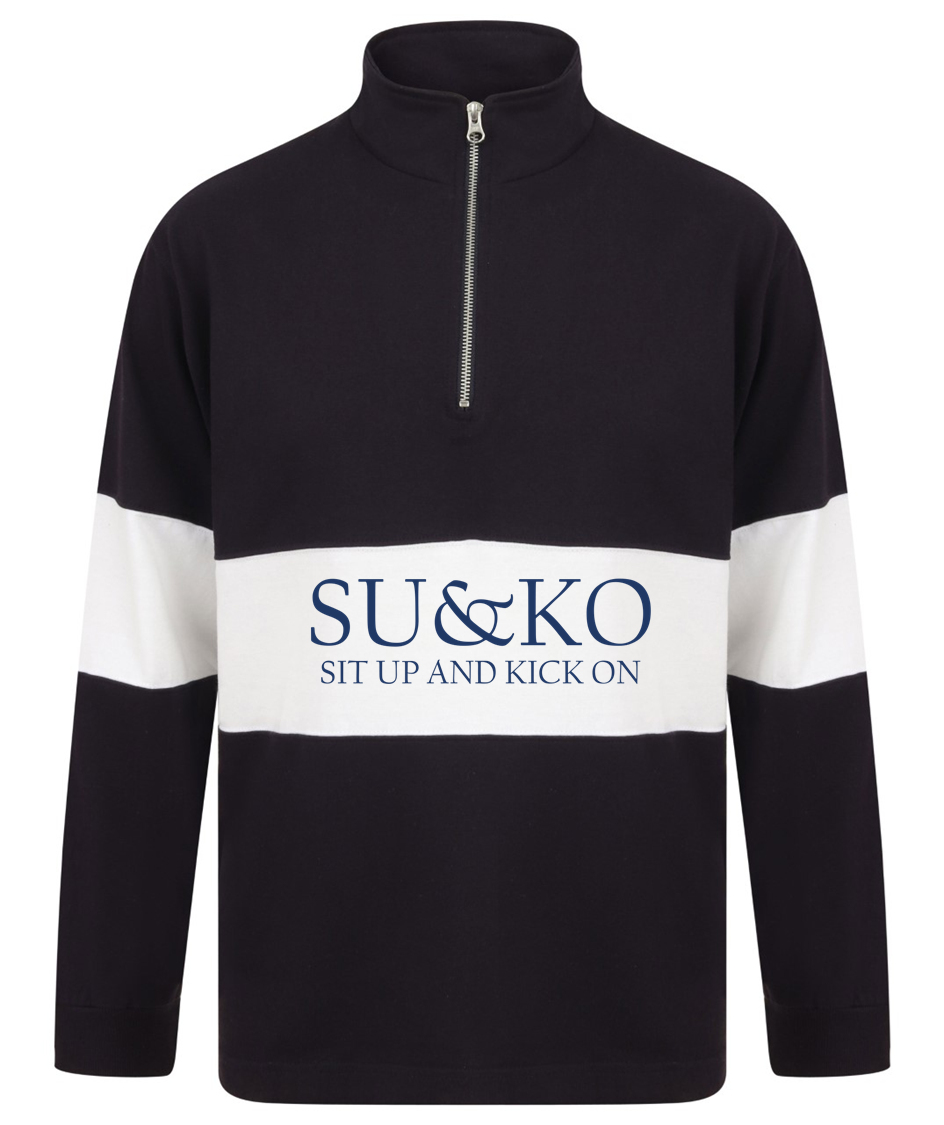 Stripe SU&KO 1/4 Zip embroidered